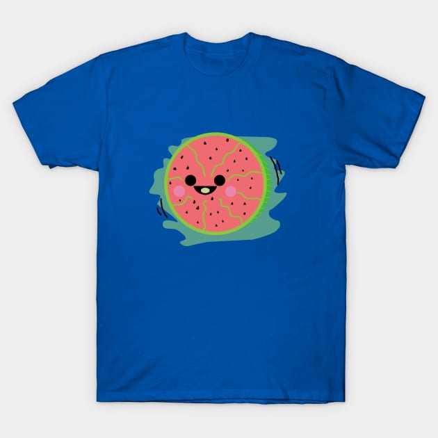 Happy Watermelon Face T-Shirt by merdeqa